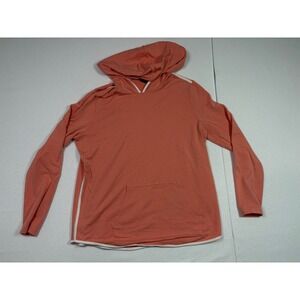 Any Body Women Coral Pink Cotton Modal Blend Pullover Hoodie Size Small